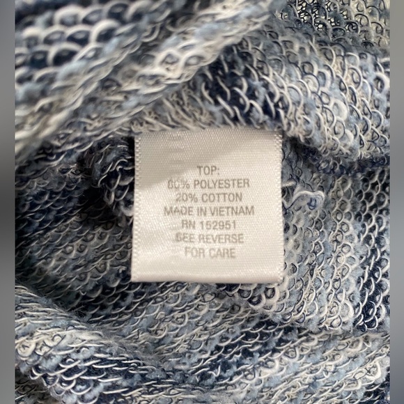 db Sundays Blue White Striped Lightweight Sweatshirt.size -M - Picture 2 of 5